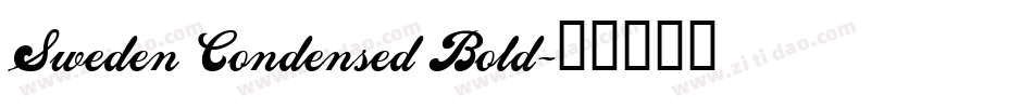 Sweden Condensed Bold字体转换